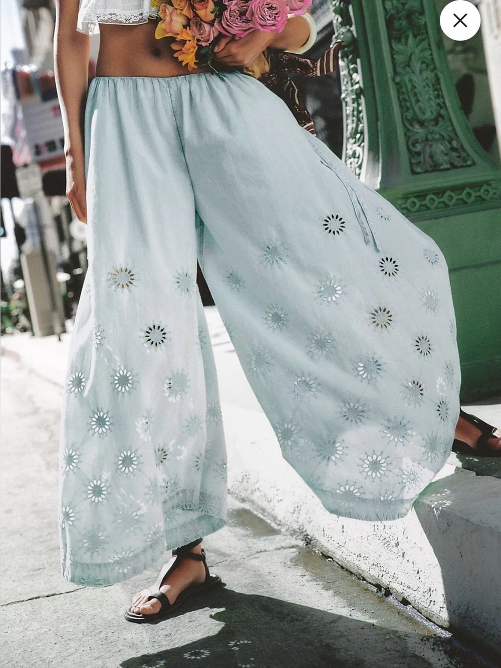 NWT Free People Sweet Serenade Pull-On Wide-Leg Pants **flaw